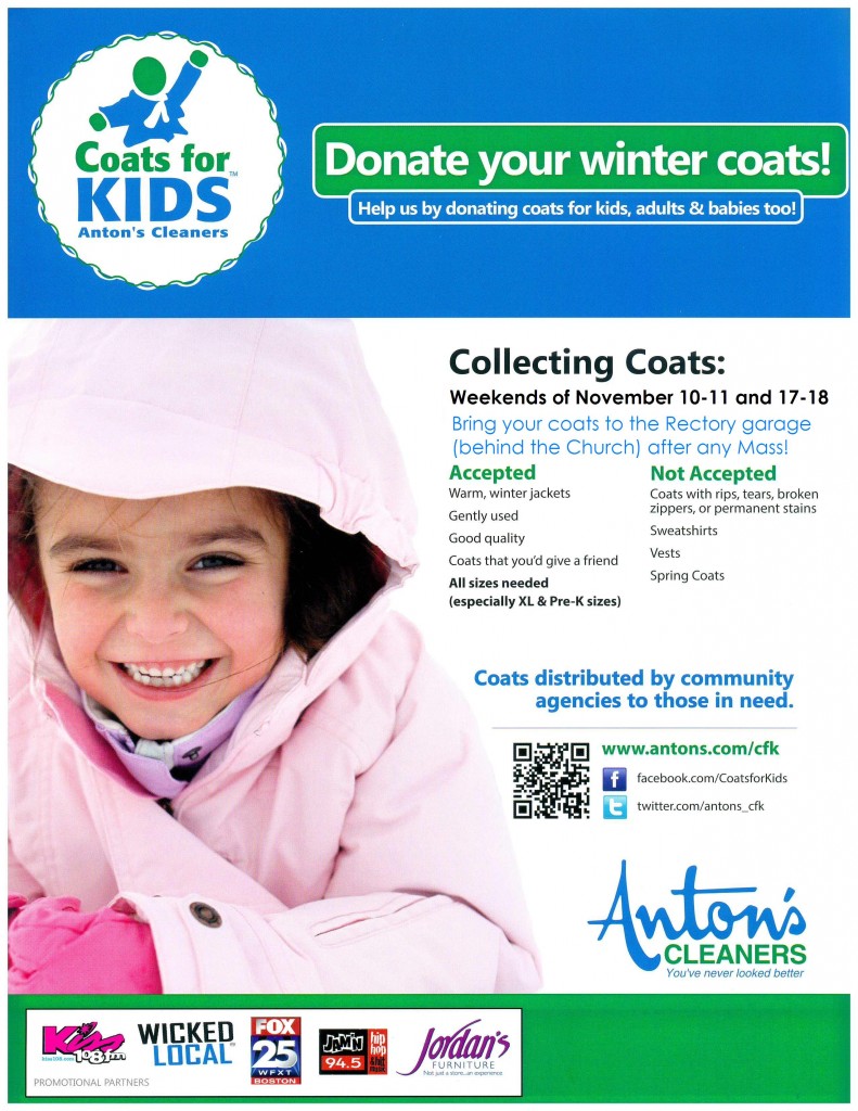 Coats for Kids Drive Starts This Weekend, November 10th and 11th! | St ...