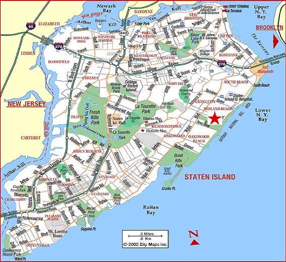 New York Staten Island Map - World Map