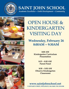 Kindergarten Visiting Day Open House flyer